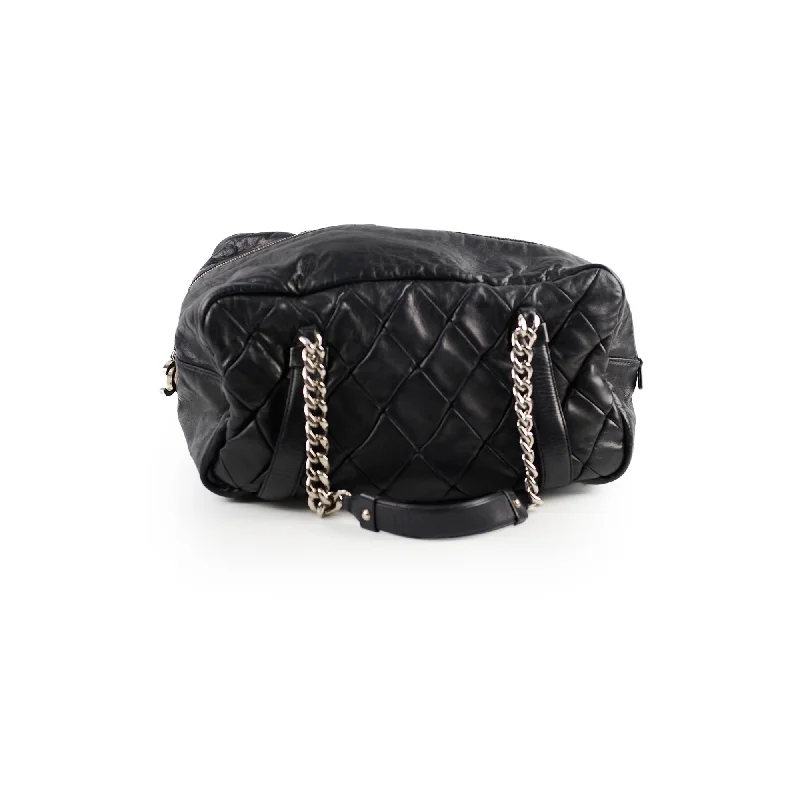 Chanel Classic Flap Bag for Evening PartyChanel Bowling Black Lambskin Shoulder Bag - Series 12