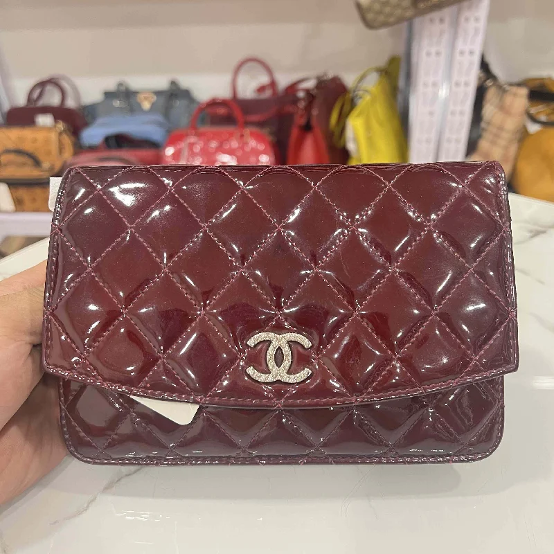 Chanel Limited Edition Handbag for CollectorsChanel Red Patent Leather Wallet on Chain WOC Quilted 2011