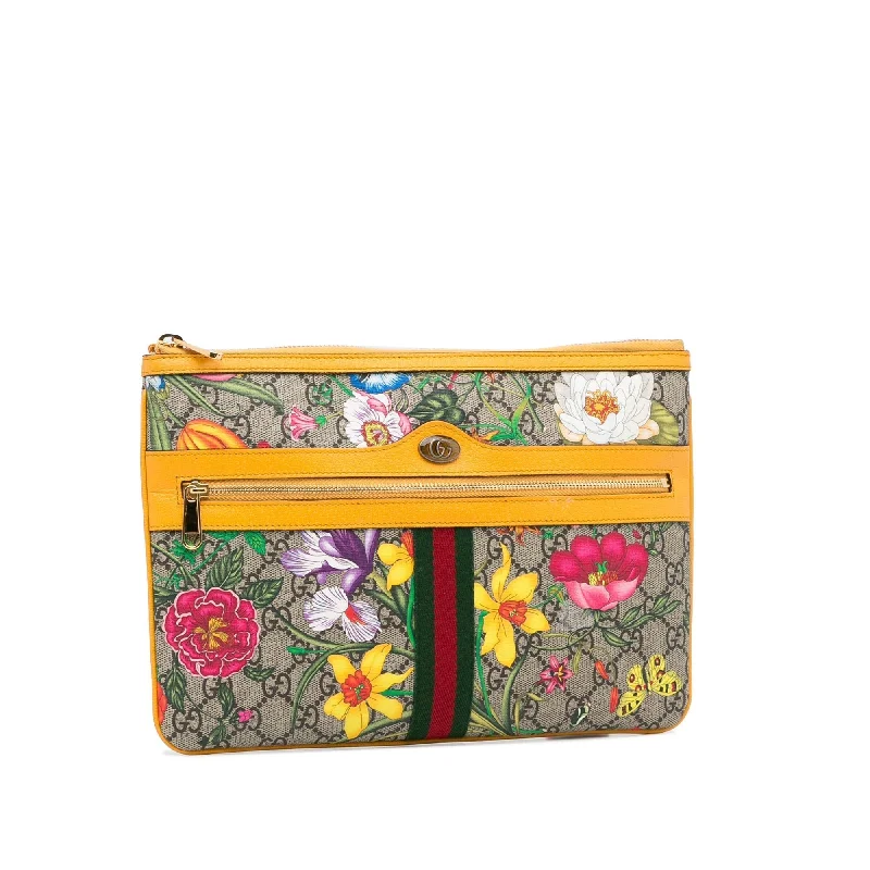 Women Gucci Sylvie bags with a crystal - embellished web stripeGucci x Yuko Higuchi Ophidia Clutch (SHG-x5G95m)