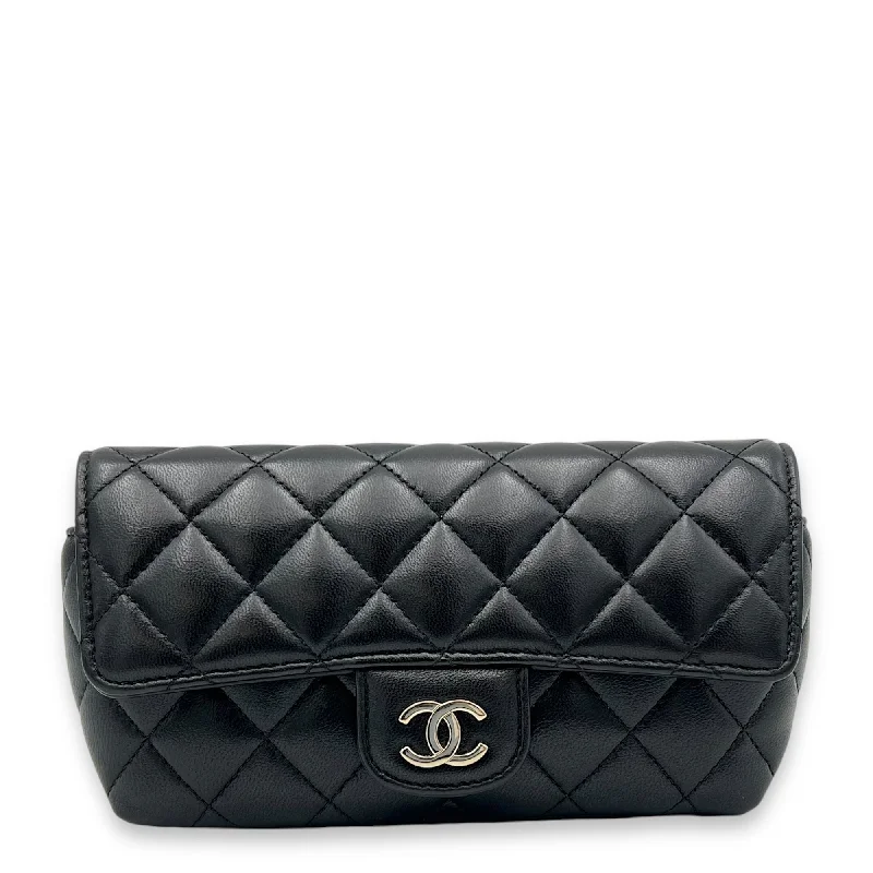 Chanel Vintage Inspired Handbag for Retro LoversChanel Classic Glasses Flap Case Black Crossbody Bag in Lambskin, Silver hardware S2410-002004VZ