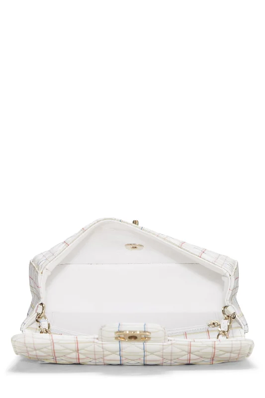 Chanel Colorful Handbag for Spring OutfitsChanel,  White & Multicolor Plaid Calfskin Rectangular Flap Mini, Multi