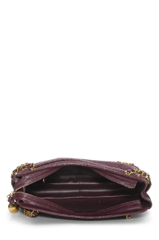 Chanel Classic Flap Bag for Evening PartyChanel,  Burgundy Caviar 3 'CC' Tote Large, Burgundy