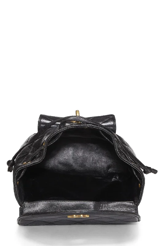 Chanel Limited Edition Handbag for CollectorsChanel,  Black Quilted Lambskin 'CC' Classic Backpack Medium, Black