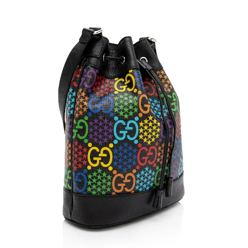 Gucci backpacks for women with a hidden back pocketGucci GG Supreme Psychedelic Bucket Bag (SHF-FBIF8K)