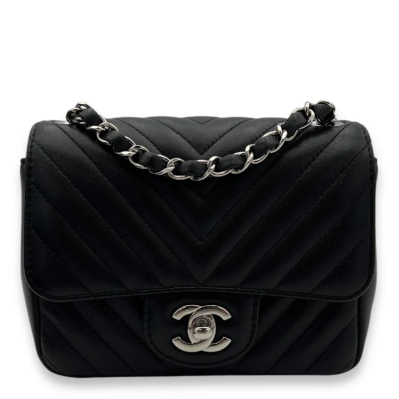 Chanel Lightweight Handbag for Daily ErrandsChanel Chevron Crossbody Bag Mini Black in Lambskin, Silver hardware S2410-001920CH