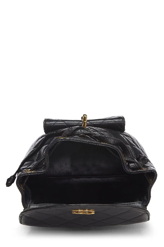 Chanel Lightweight Handbag for Daily ErrandsChanel,  Black Quilted Lambskin 'CC' Classic Backpack Small, Black