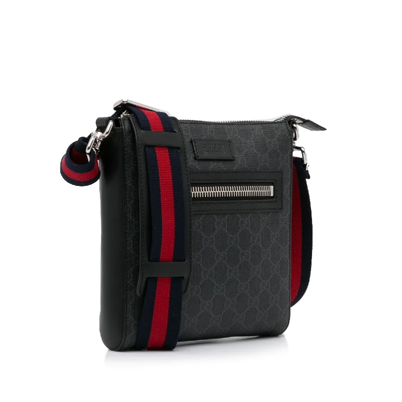 Ladies Gucci handbags with a detachable coin purse insideGucci Small GG Supreme Web Crossbody (SHG-7p056S)