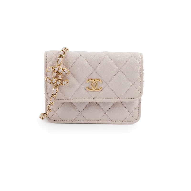 Chanel Black Handbag for Business MeetingsChanel Micro Chain Pink Caviar Crossbody Bag- Series 31