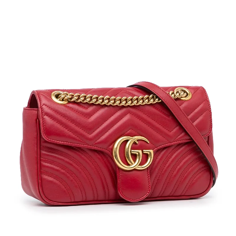 Ladies Gucci shoulder bags with a single - handle designGucci GG Marmont Matelasse Crossbody Bag (SHG-R45Ixx)