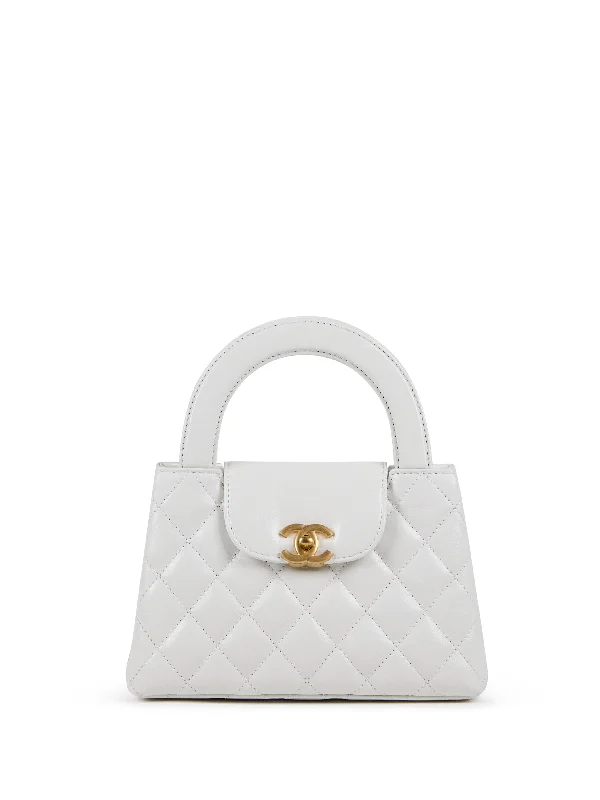 Chanel All - Match Handbag for Versatile StylingCHANEL SMALL "KELLY" BAG WHITE with Gold-Tone Hardware